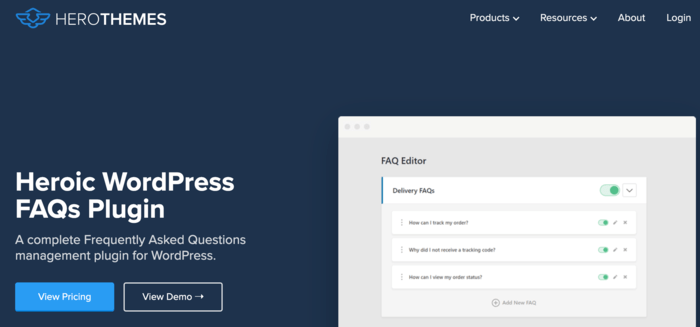 Heroic WordPress FAQ is another top contender for the best WordPress FAQ plugin.