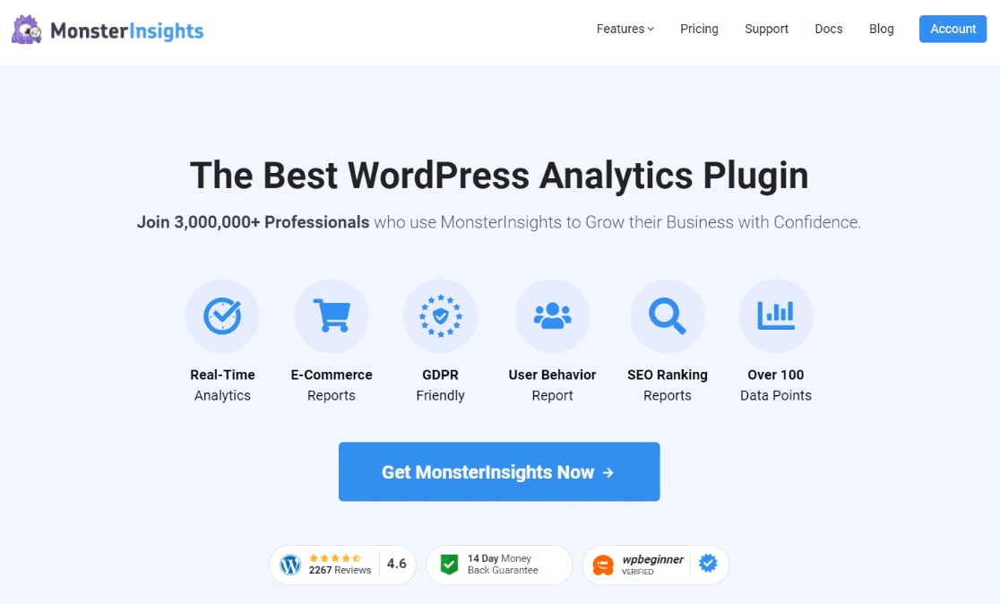 monsterinsights wordpress plugin