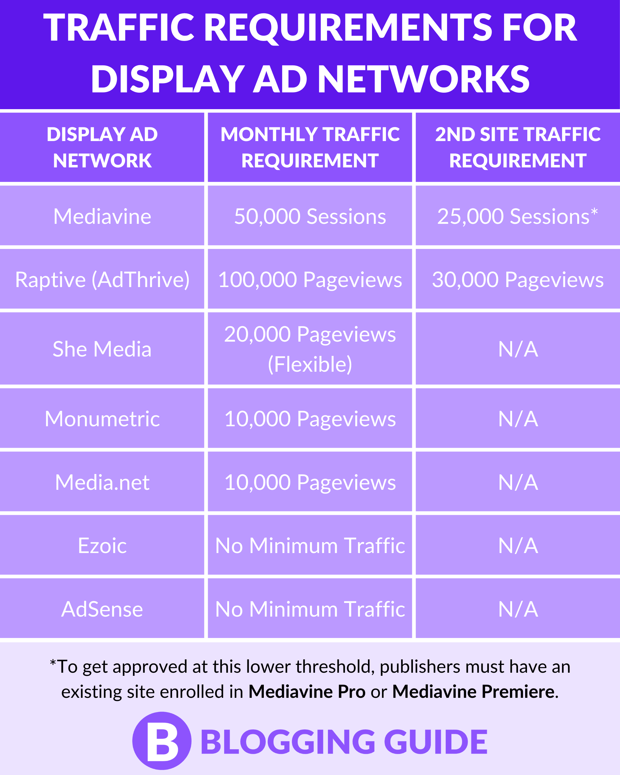 Traffic Requirements for Display Ad Networks Infographic (MV Second Site)