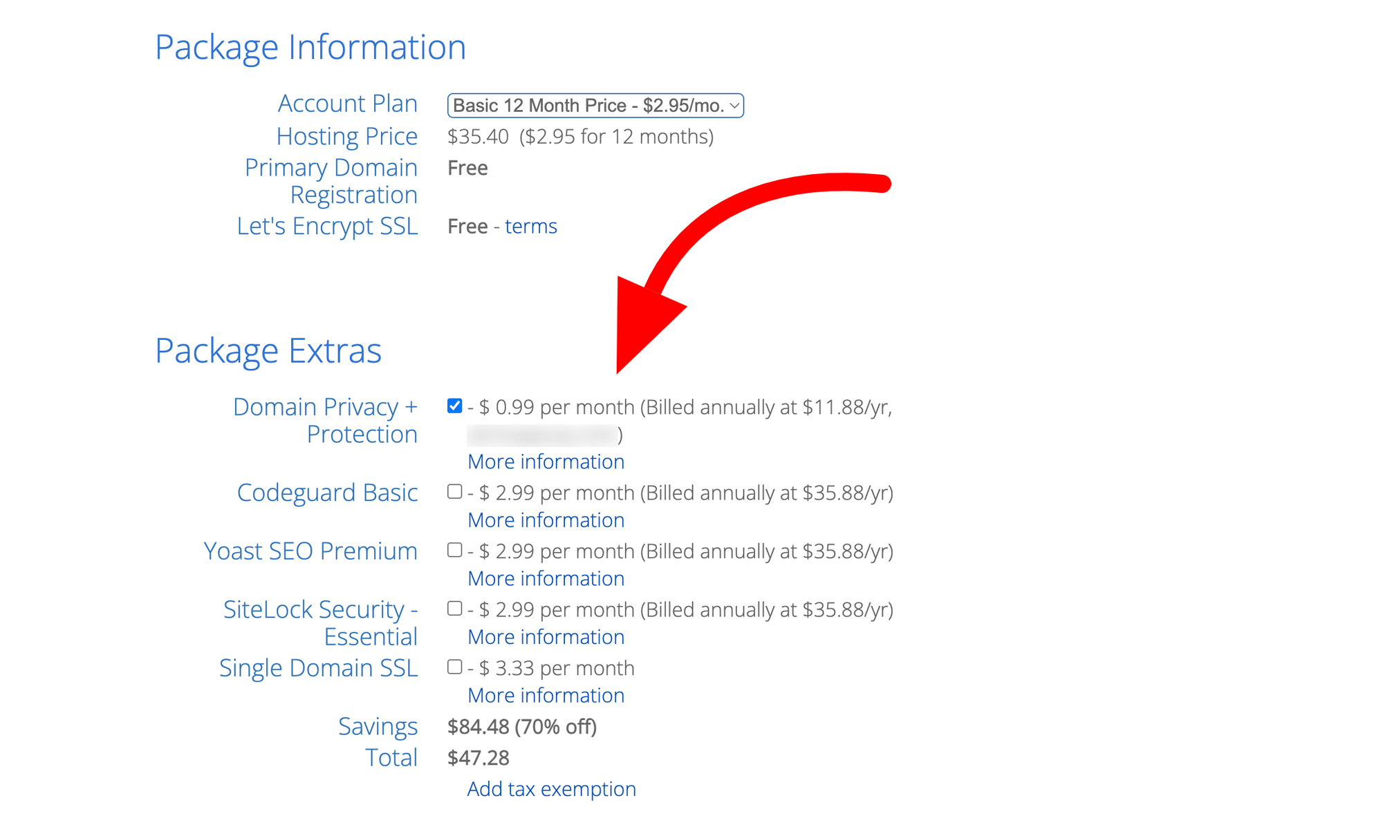 Bluehost Package