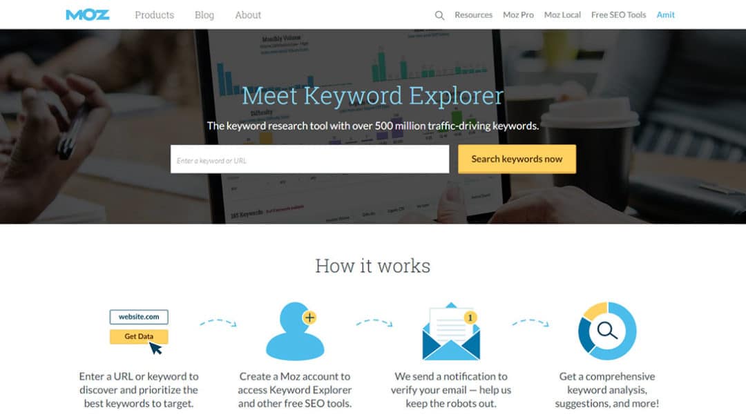 MOZ keyword explorer