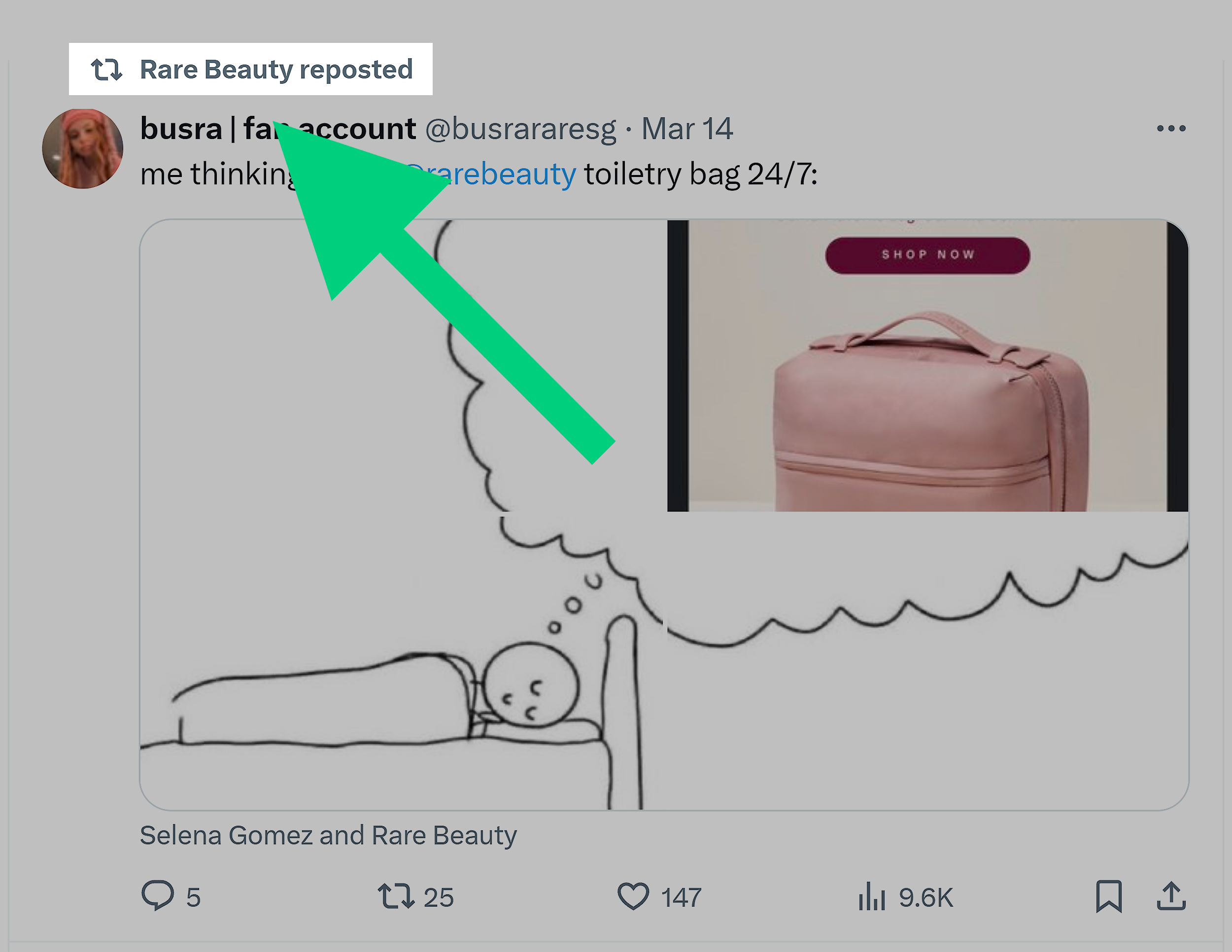 X – Rare Beauty – Customers retweeting