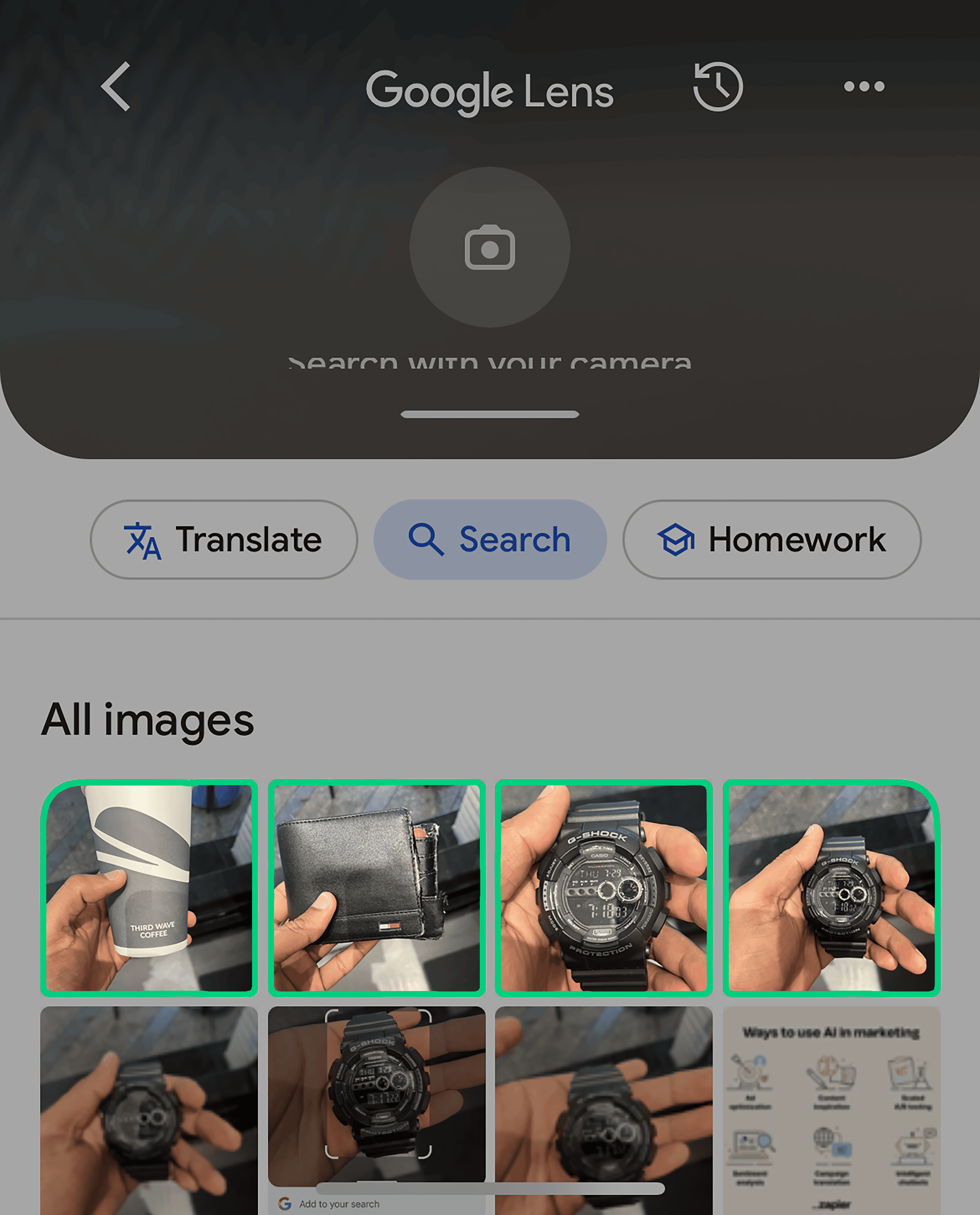 iOS – Google App – Select image