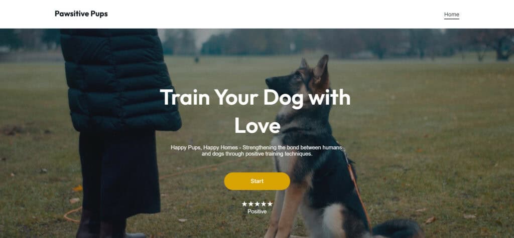 Landing page generated with Hostinger AI website builder